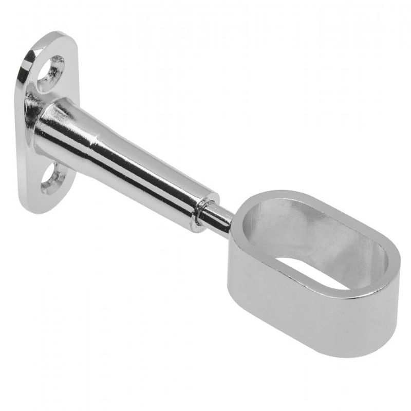 MÁNDLIRÚDTARTÓ KÖZÉPSŐ 30*15mm CSILLOGÓ KRÓM OVÁL GTV MR-WP-028-01 BÚTORTARTOZÉK