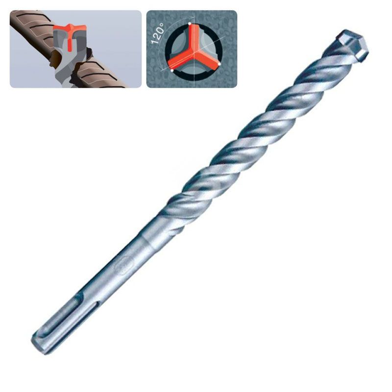 MAKITA P-79619 SDS PLUS BETONFÚRÓ D12*210/150 MAKBUSTER HÁROMÉLŰ,VASTŰRŐ  BETON,KŐZET ÉS CSEMPEFÚRÓK