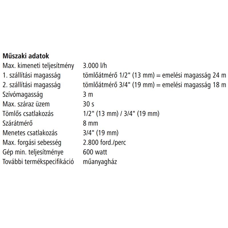 WOLFCRAFT 2207000 SZIVATTYÚ MŰANYAGHÁZAS FÚRÓGÉPPEL HAJTHATÓ WOLFCRAFT 2207000 SZIVATTYÚ MŰANYAGHÁZAS FÚRÓGÉPPEL HAJTHATÓ