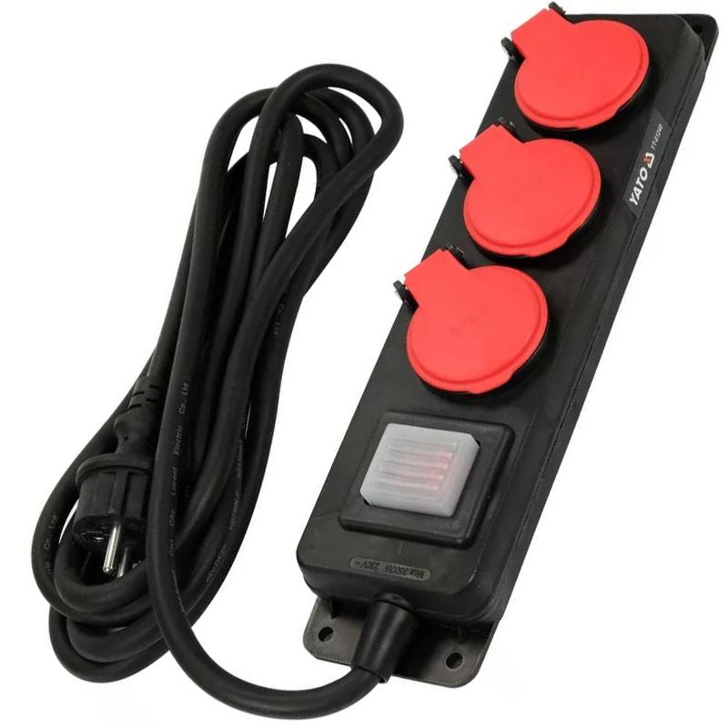 YATO 81240 KÁBEL HOSSZABBÍTÓ-ELOSZTÓ 3-AS 3m KAPCSOLÓVAL KÁBELDOB-HOSSZABBÍTÓ-ELOSZTÓ YATO 81240 KÁBEL HOSSZABBÍTÓ-ELOSZTÓ 3-AS 3m KAPCSOLÓVAL KÁBELDOB-HOSSZABBÍTÓ-ELOSZTÓ