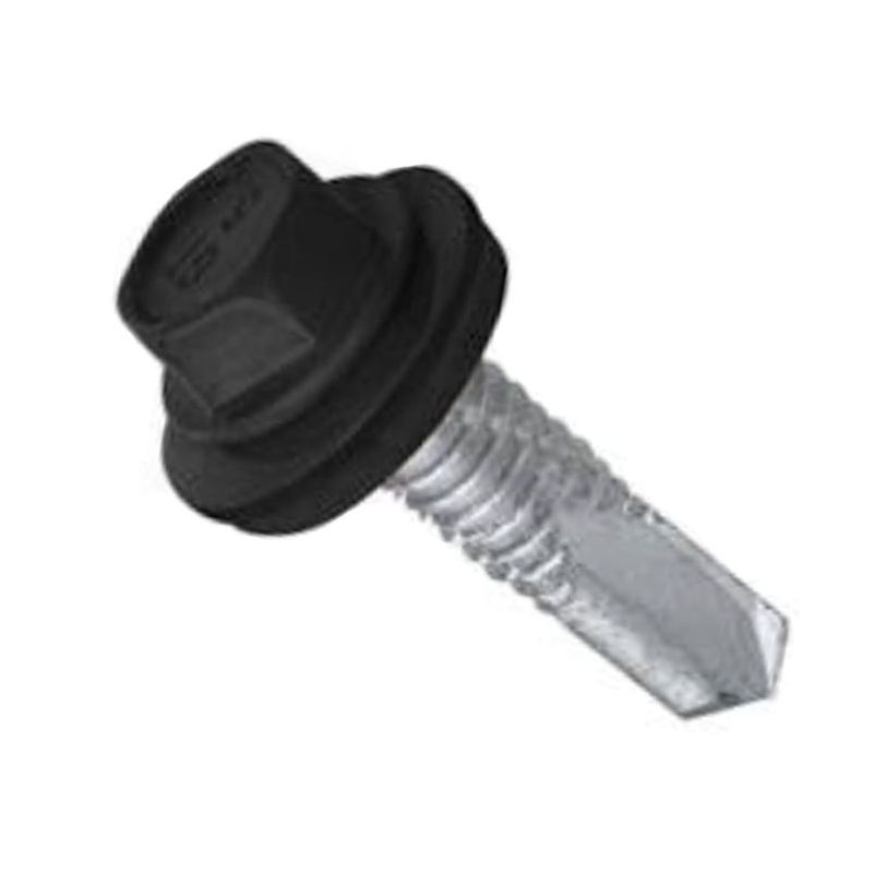 LEMEZCSAVAR ÖNFÚR.HLF D4.8*19 DIN 7504/K ALÁTÉTES FEKETE IMPORT-OCT RAL9005