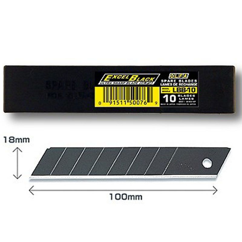 OLFA LBB-10 DEKORPENGE TÖRHETŐ 18mm 10DB/CS. FEKETE-BLACK DEKORKÉSEK, -PENGÉK, HÁZTARTÁS OLFA LBB-10 DEKORPENGE TÖRHETŐ 18mm 10DB/CS. FEKETE-BLACK DEKORKÉSEK, -PENGÉK, HÁZTARTÁS