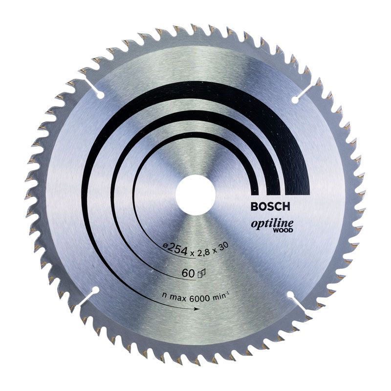 BOSCH 2608640444 KÖRFŰRÉSZTÁRCSA D254*30/60F. FÁHOZ ST. OPTILINE WOOD PROFI  KÖRFŰRÉSZ TÁRCSA