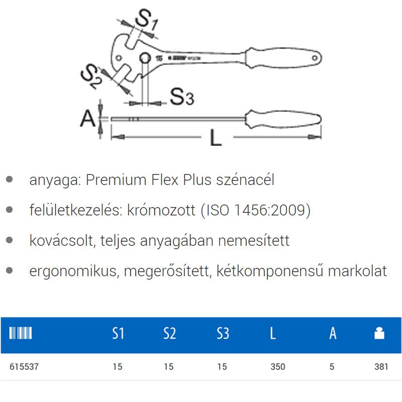 UNIOR 615537 PEDÁLKULCS 1613/2BI SZERSZÁM-KULCSOK UNIOR 615537 PEDÁLKULCS 1613/2BI SZERSZÁM-KULCSOK