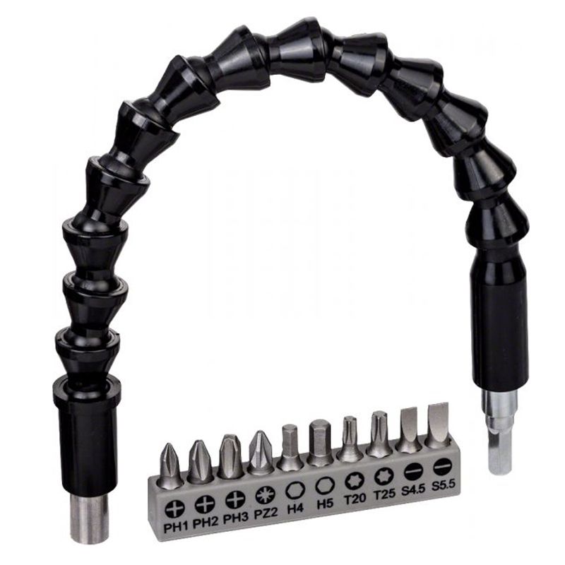 BOSCH 2608522377 BEHAJTÓHEGY KÉSZLET 11részes /EH,PZ,HX,TX/+300mm FLEX TOLDÓ  BIT ÉS BEHAJTÓ HEGYEK