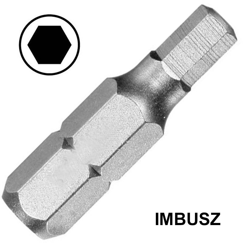 BEHAJTÓHEGY IMBUSZ SW5/25mm BK M6 CSAVARHOZ 1/4col C6.3 IMPORT BIT ÉS BEHAJTÓ HEGYEK