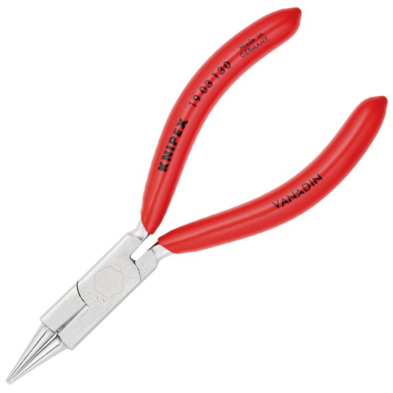 KEREKCSŐRŰFOGÓ 130mm ÉKSZERÉSZ FOGÓ, PVC NYÉL KNIPEX 1903130 FOGÓK, CSIPESZEK KEREKCSŐRŰFOGÓ 130mm ÉKSZERÉSZ FOGÓ, PVC NYÉL KNIPEX 1903130 FOGÓK, CSIPESZEK