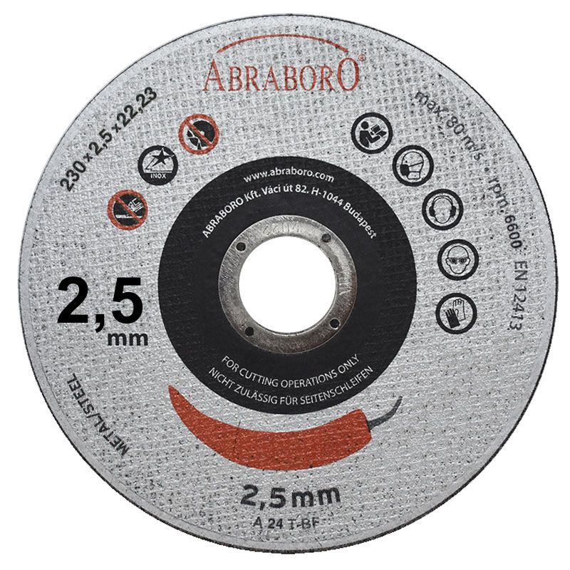 VÁGÓKORONG INOXHOZ D230*2.5 CHILI 22LYUK AS46-BF T41 LAPOS IMPORT