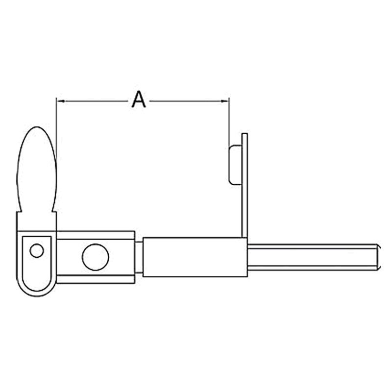 COMBI 501.N ZSALUGÁTER KITÁMASZTÓ FEKETE 60mm  ABLAKVASALAT