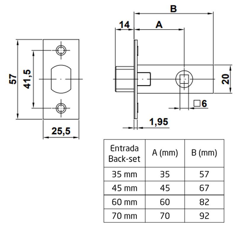 AMIG 126/1530 WC TOLÓZÁRTEST BEVÉSŐS 45mm CSILLOGÓRÉZ ZÁRÓLEMEZZEL  AJTÓVASALAT