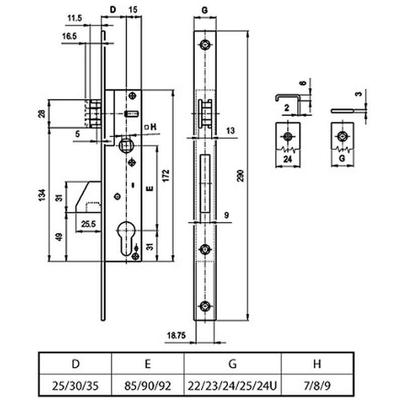EUROELZETT VS2111322E4 ZÁRTEST PORTÁL 40mm VÁLTÓS VEKTOR BILLENŐNYELVVEL 25/85/ AJTÓZÁR EUROELZETT VS2111322E4 ZÁRTEST PORTÁL 40mm VÁLTÓS VEKTOR BILLENŐNYELVVEL 25/85/ AJTÓZÁR