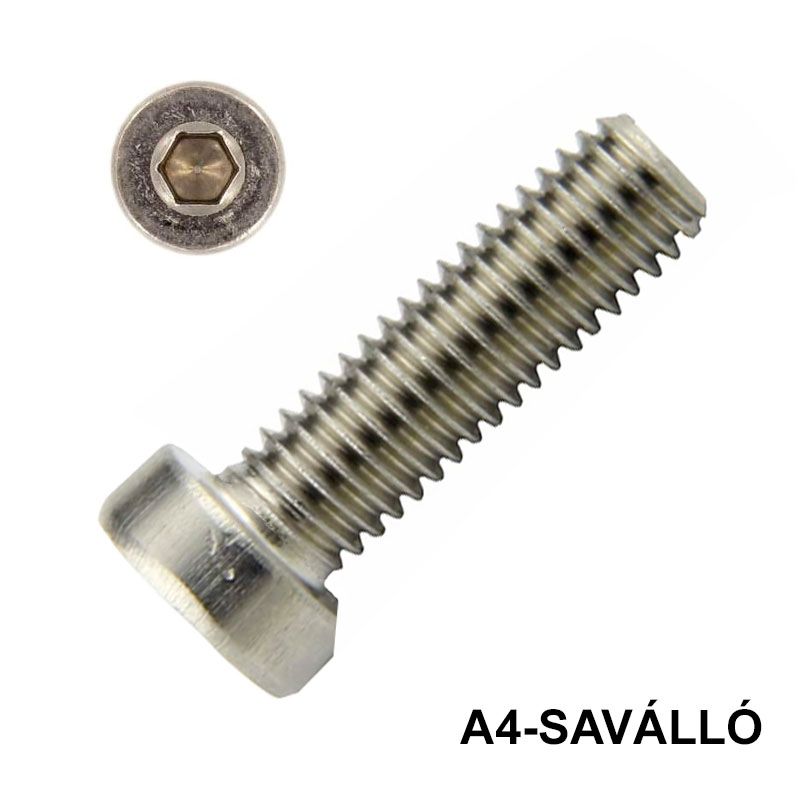 BK HENG. ALACSONYFEJŰ M3*20 DIN 7984 A4 NEMCSAPOLT SAVÁLLÓ  METRIKUS CSAVAROK