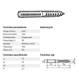 FA-FÉMMENETES CSAVAR M04*035 DIN 978 HG. STANDARD IMPORT SPECIÁLIS KÖTŐELEMEK