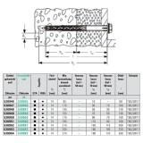 FISCHER 530949 HOMLOKZATRÖGZÍTŐ DÜBEL D14*140 SXRL HLF UNIVERZÁLIS AL. TORX  KERET ÉS TOKRÖGZÍTÉS