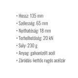 KARABÍNER KETTŐS RUGÓS 18mm EN362 HG. CADO 20kN COVERGUARD AZ002 EMELÉSTECHNIKA TARTOZÉKOK