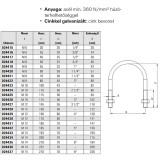 FISCHER 24419 U BILINCS M8*55*43 1/0col ETR 26-34 HG. (ANYÁVAL)  EMELÉSTECHNIKA TARTOZÉKOK