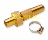 SZÓRÓFEJ-SUGÁRCSŐ SÁRGARÉZ 3/4col TÖMLŐHÖZ + BILINCS AQUAJET 983B UTOLSÓ DARABOK LOCSOLÁSTECHNIKA