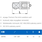 UNIOR 607976 DUGÓKULCS ÁTALAKÍTÓ 188.7/1/4col-3/8col  SZERSZÁM-KULCSOK