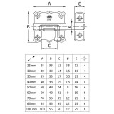 AMIG 384/242 TOLÓZÁR BAJONETT 60mm NIKKEL PASADOR-KÉTIRÁNYÚ  AJTÓVASALAT