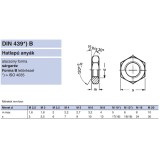 ALACSONY HATLAPÚ ANYA M06*0,75 DIN 439 SÁRGARÉZ  ANYACSAVAR