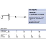 HÚZÓSZEGECS NYITOTT 4.0*12(13) DIN 7337A FGF A2A2 INOX-INOX DSU IIT POPSZEGECS-HÚZÓSZEGECS