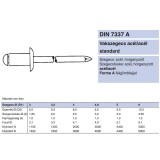 HÚZÓSZEGECS NYITOTT 3.9*16 DIN 7337A FGF ACÉL-ACÉL DSU SST POPSZEGECS-HÚZÓSZEGECS