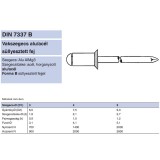 HÚZÓSZEGECS NYITOTT 3.9*10 DIN 7337B SF ALU-ACÉL DSU ASF  POPSZEGECS-HÚZÓSZEGECS