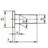 FÉK-KUPLUNGSZEGECS D05*20 DIN 7338A ALU LAPOSFEJŰ  SZEGECSEK