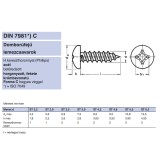 LEMEZCSAVAR DFKH D3.5*25 DIN 7981 FEKETE PH EGYEDI 