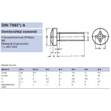 DFKH CSAVAR M2*5 (D FEJ) DIN 7985 A2 PH INOX  METRIKUS CSAVAROK