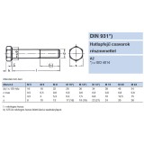 HLF CSAVAR M12*100 DIN 931 A2 INOX RM  METRIKUS CSAVAROK