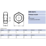 ANYA HATLAPÚ M18*1.50 DIN 934-10 NAT.  ANYACSAVAR