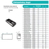 ZÁRTSZELVÉNY DUGÓ 40/80 FEKETE LAMELLÁS (3 FALVASTAG) MAGYAR 80x40/3F MŰANYAG ZÁRÓELEMEK