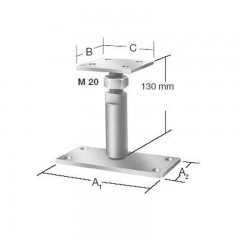 OSZLOPTARTÓ TALP-TALP ÁLL.THG LÁB M20 MENET FÜGG. 60mm-IG VORMANN 71329 OSZLOPTARTÓ ELEM