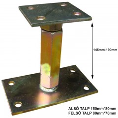 OSZLOPTARTÓ TALP-TALP ÁLL. SHG 80X70-80x170 M20 FÜG140-200mm MAGYAR OSZLOPTARTÓ ELEM