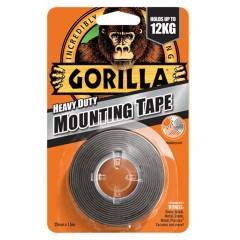 KÉTOLDALAS RAG.SZALAG FEKETE VÍZ-IDŐJÁRÁS-UV ÁLÓ HEAVY DUTY GORILLA 3044200 SZALAGOK