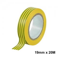 SZIGETELŐSZALAG 19mm/20FM ZÖLD-SÁRGA PVC ATC Z90020 SZALAGOK