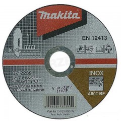 MAKITA B-12239 VÁGÓKORONG INOXHOZ D125*1.0Q 22LYUK A60T-BF T41 LAPOS  VÁGÓKORONG