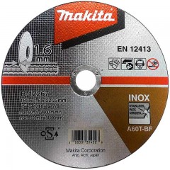 MAKITA B-12267 VÁGÓKORONG INOXHOZ D180*1.6Q 22LYUK A60T-BF  VÁGÓKORONG